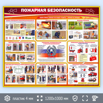 Стенд «Пожарная безопасность» (PB-02-SUPERSLIM)